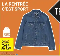 Carrefour Veste en jean homme offre