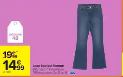 Carrefour Jean bootcut femme offre