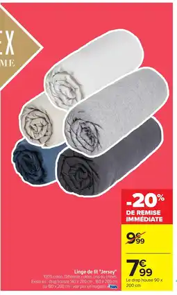 Carrefour Linge de lit "Jersey" offre
