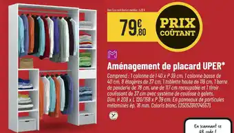 Bricorama Aménagement de placard UPER offre