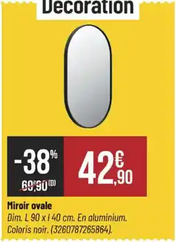 Bricorama Miroir ovale offre