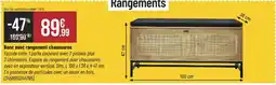 Bricorama Banc avec rangement chaussures offre
