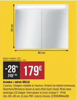 Bricorama Armoire + miroir giulia offre