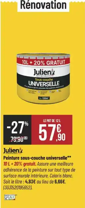 Bricorama JULIEN Peinture sous-couche universelle offre
