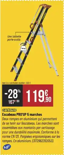 Bricorama Escabeau PRO'UP 5 marches offre