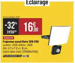 Bricorama XANLITE Projecteur mural filaire 30W IP65 offre