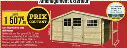 Bricorama Abri de jardin bois avec abri bûches offre