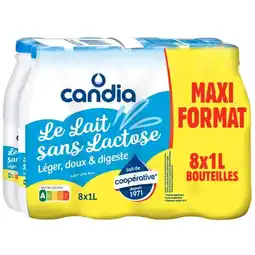 Carrefour CANDIA Lait U.H.T sans lactose Maxi Format offre