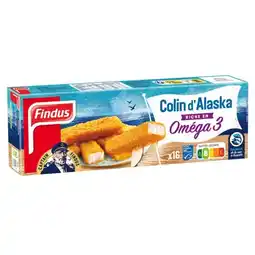 Carrefour FINDUS Bâtonnets de colin d'Alaska MSC surgelés offre