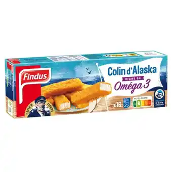 Carrefour FINDUS Bâtonnets de colin d'Alaska MSC surgelés offre