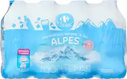Carrefour CARREFOUR CLASSIC' SUR TOUTES LES EAUX MINÉRALES NATURELLES DES ALPES offre