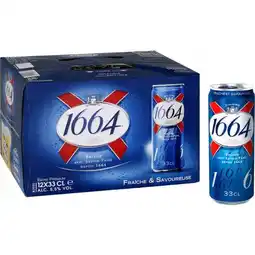 Carrefour 1664 Bière blonde en canette offre