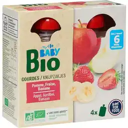Carrefour CARREFOUR BABY BIO Gourdes purée de fruits offre