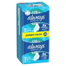 Carrefour ALWAYS Protections hygiéniques Jumbo Pack offre
