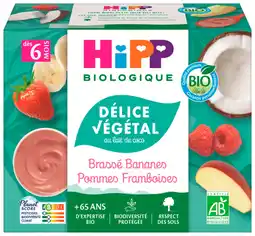 Carrefour HIPP BIOLOGIQUE SUR TOUTES LES COUPELLES DE FRUITS 4X100G offre