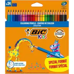 Carrefour BIC 24 crayons de couleur offre