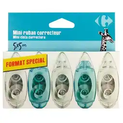 Carrefour CARREFOUR 5 mini rubans correcteurs offre
