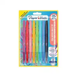 Carrefour PAPER MATE 8 feutres d'écriture Flair double pointe offre