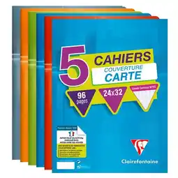 Carrefour CLAIREFONTAINE Lot de 5 cahiers offre