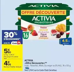 Carrefour Drive Activia - offre découverte offre