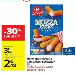Carrefour Drive Carrefour sensation - mozza sticks surgelés offre
