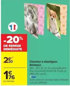 Carrefour Drive Chemise à élastiques animaux offre
