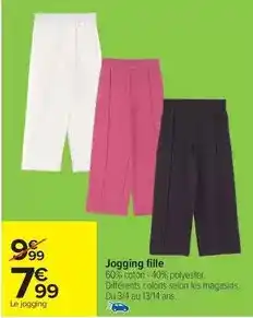 Carrefour Drive Jogging fille offre