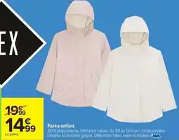 Carrefour Drive Parka enfant offre