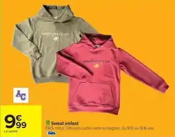 Carrefour Drive Sweat enfant offre
