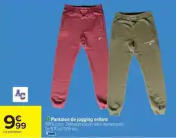 Carrefour Drive Pantalon de jogging enfant offre