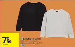 Carrefour Drive Sweat sport femme offre
