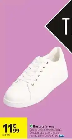 Carrefour Drive Baskets femme offre