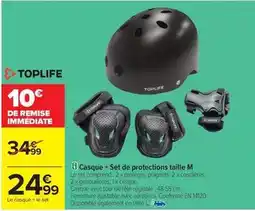 Carrefour Drive Toplife - casque + set de protections taille m offre