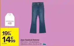 Carrefour Drive Jean bootcut femme offre