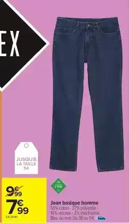 Carrefour Drive Jean basique homme offre