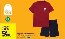 Carrefour Drive Pyjama court homme offre