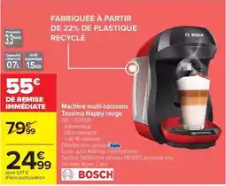 Carrefour Drive Bosch - machine multi-boissons tassimo happy rouge offre