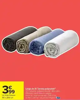 Carrefour Drive Linge de lit jersey polycoton offre