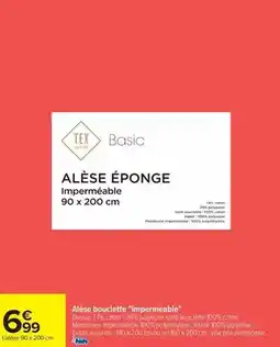 Carrefour Drive Tex - alese bouclette imperméable offre