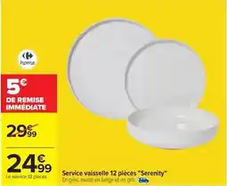Carrefour Drive Carrefour - service vaisselle 12 pièces serenity offre