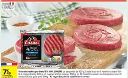 Carrefour Drive Charal - steaks hachés pur boeuf 5% m.g offre
