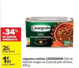 Carrefour Drive Cassegrain - légumes cuisinés offre