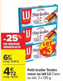 Carrefour Drive Lu - petit écolier tendre coeur au lait offre