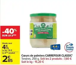 Carrefour Drive Carrefour classic - coeurs de palmiers offre