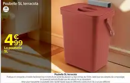 Carrefour Drive Poubelle 5l terracota offre