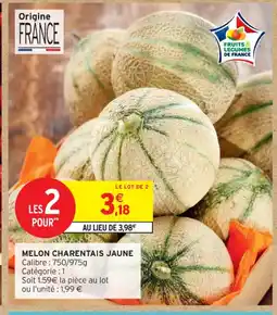 Intermarché Contact Melon charentais jaune offre