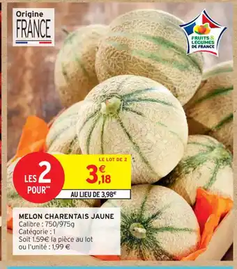 Intermarché Contact Melon charentais jaune offre