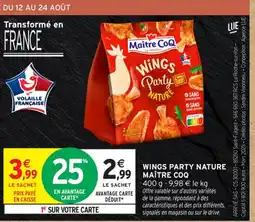 Intermarché Contact MAÎTRE COQ Wings party nature offre
