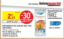 Intermarché Contact ODYSSÉE Bâtonnets de surimi msc x24 offre