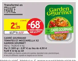Intermarché Contact GARDEN GOURMET Carré gourmand tomates et mozzarella x2 offre